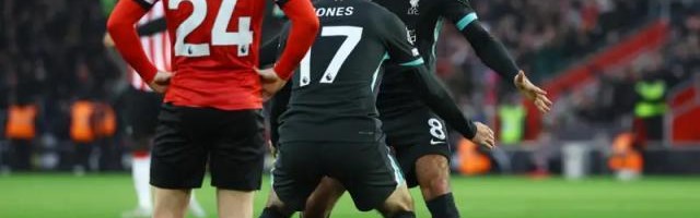 足球比赛直播-【英超】法老幽默双响，利物浦3-2圣徒，31分领跑英超